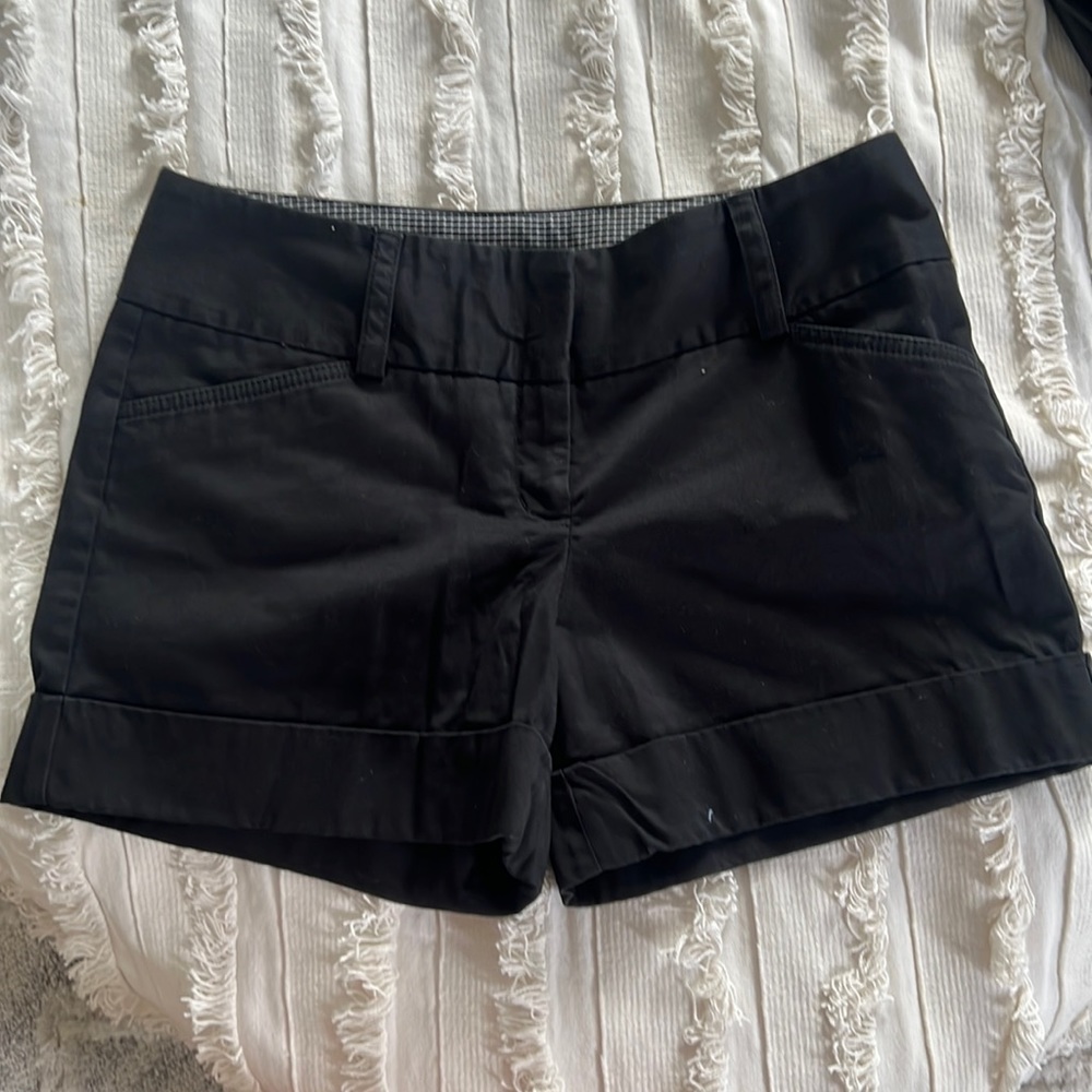 Express black shorts with folded hem
